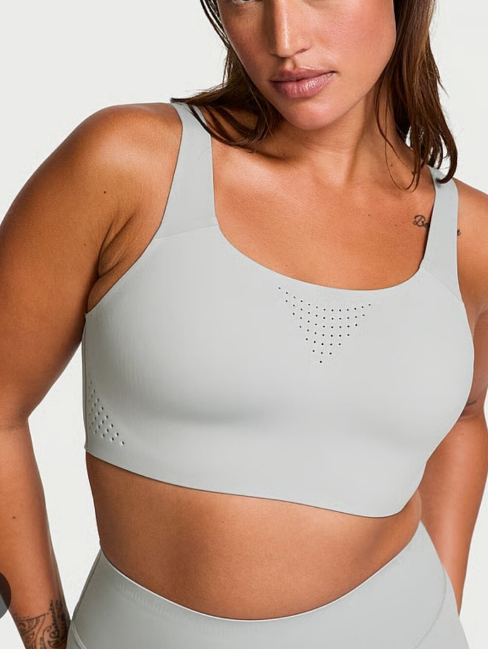Athleta Women Phenomena Grey Sports Bra Size 32D NWT With Adjustable Straps
